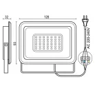 LED reflektor 20W, 1600 lm, 4000K semleges fehér, IP65, fehér, 128x93x32 mm - LF0122