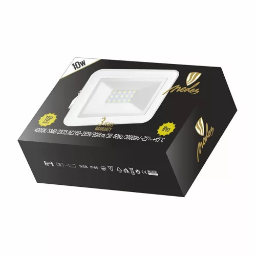 LED reflektor 10W, IP65, 900 lm, 4000K semleges fehér, fehér színű - LF2121