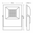 LED reflektor 100W, 15000 lm, 5000K semleges fehér, IP66, fekete - LF4025N