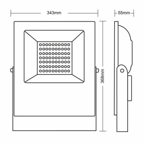 LED reflektor 100W, 15000 lm, 5000K semleges fehér, IP66, fekete - LF4025N