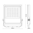 LED Reflektor 300W 45000lm Természetes fehér 5000K Szürke IP66 - LF4028S