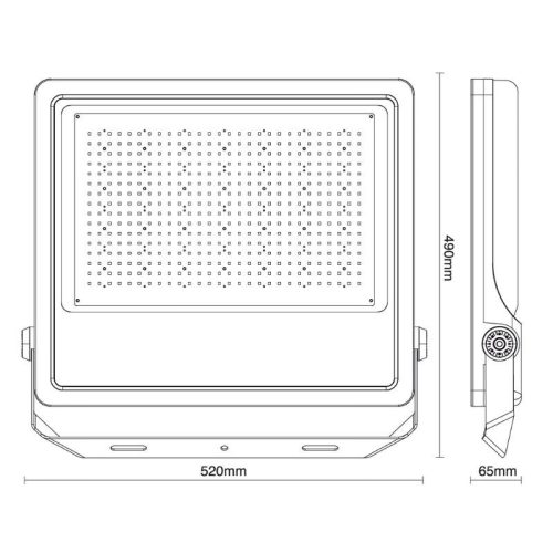 LED reflektor 400W, 60000 lm, 5000K semleges fehér, IP66, alumínium - LF4029S