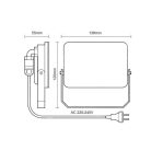 LED Reflektor 20W 4000K IP65 138x120x50mm - LF7122