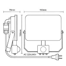 LED Reflektor mozgásérzékelővel 30W 2850lm 4000K IP44 LF7123S