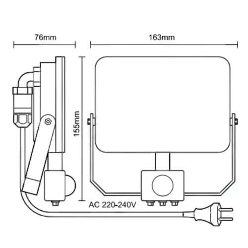 LED Reflektor mozgásérzékelővel 30W 2850lm 4000K IP44 LF7123S