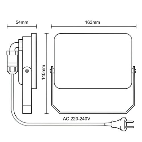 LED Reflektor 30W 4000K IP65 163x140x54mm - LF7123