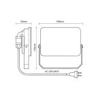 LED Reflektor 50W 4000K IP65 198x179x55mm - LF7124