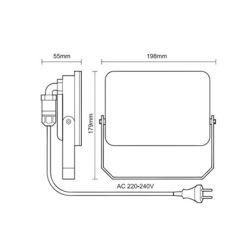 LED Reflektor 50W 4000K IP65 198x179x55mm - LF7124