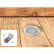 LED padlóvilágító 0,4W 12V DC, IP67, meleg fehér 2800K, Ø18x26mm - LFL110
