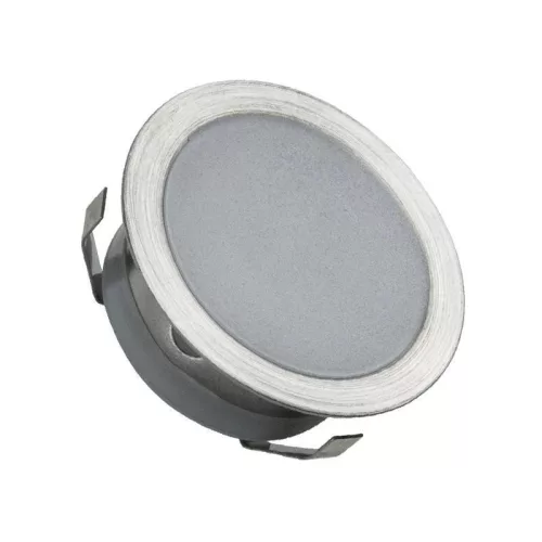 LED padlóvilágítás 0,6W DC12V, 6 lm, IP67, meleg fehér, fém, Ø30x13,5mm - LFL111