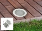 LED padlóvilágítás 0,6W DC12V, 40 lm, IP67, természetes fehér, fém, Ø30x26mm - LFL112