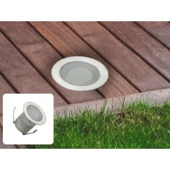   LED padlóvilágítás 0,6W DC12V, 40 lm, IP67, természetes fehér, fém, Ø30x26mm - LFL112