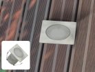 LED padlóvilágítás 0,6W DC12V, 40 lm, IP67, természetes fehér, fém, 30x30x26mm - LFL112S