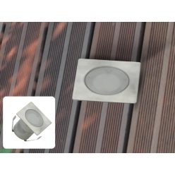   LED padlóvilágítás 0,6W DC12V, 40 lm, IP67, természetes fehér, fém, 30x30x26mm - LFL112S