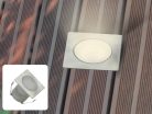 LED padlóvilágítás 0,6W DC12V, 40 lm, IP67, természetes fehér, fém, 30x30x26mm - LFL112S