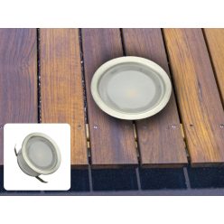   LED padlóvilágítás 0,4W DC12V, 59 lm, IP67, természetes fehér, fém, Ø39,5x20mm - LFL123