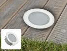 LED padlóvilágítás 1,5W DC12V, 110 lm, IP67, természetes fehér, fém, Ø60x26mm - LFL124