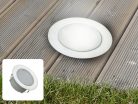 LED padlóvilágítás 1,5W DC12V, 110 lm, IP67, természetes fehér, fém, Ø60x26mm - LFL124