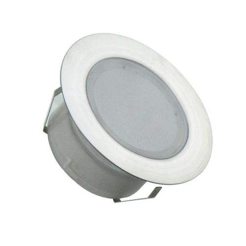 LED padlóvilágítás 1,5W DC12V, 110 lm, IP67, természetes fehér, fém, Ø60x26mm - LFL124