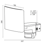 LED Reflektor 24W 1900lm 4000K IP54 PIR érzékelő LFX121