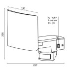 LED Reflektor 24W 1900lm 4000K IP54 PIR érzékelő LFX221