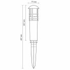 LED Kerti lámpa 3W 70lm 2800K Fekete IP65 - LGL211