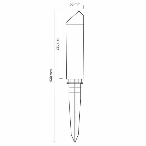 LED Kerti lámpa 3W 150lm 2800K Fekete IP65 - LGL311