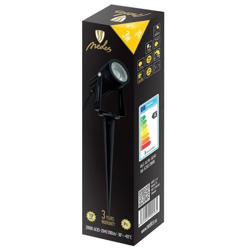 LED kerti világítás 3W AC85-264V, IP67, meleg fehér 2800K, Ø40x66mm - LGL411