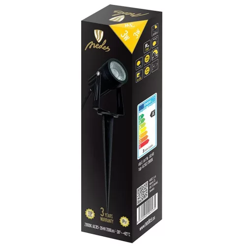 LED kerti világítás 3W AC85-264V, IP67, meleg fehér 2800K, Ø40x66mm - LGL411