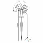 LED kerti világítás 3W AC85-264V, IP67, természetes fehér 4000K, Ø40x66mm - LGL421
