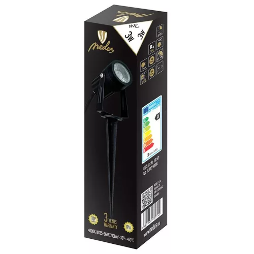 LED kerti világítás 3W AC85-264V, IP67, természetes fehér 4000K, Ø40x66mm - LGL421