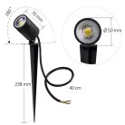 LED kerti világítás 7W AC85-264V, IP67, természetes fehér 4000K, Ø50x70mm - LGL423
