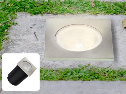 LED padlóvilágítás 4W, 210 lm, 2800K meleg fehér, IP67, 60x60x57 mm - LGL514S