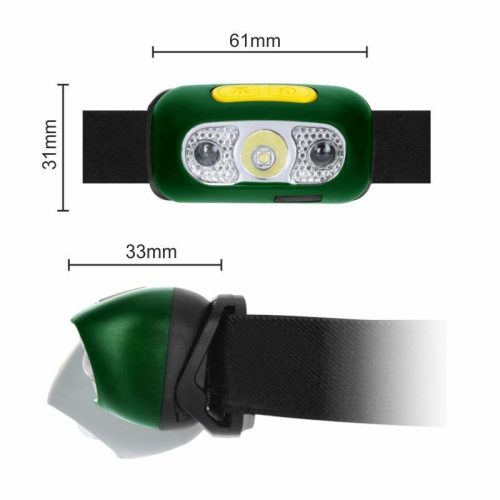 LED tölthető fejlámpa 5W 230Lm mozgásérzékelő IP66 61x31x33 mm - LH02R
