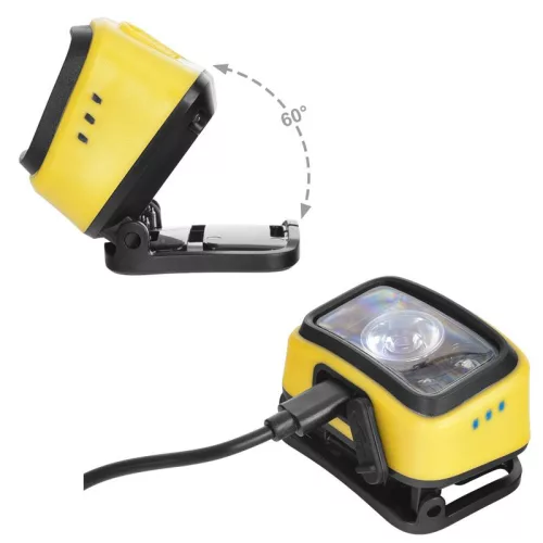 LED tölthető fejlámpa 8W, 380 lm, IPX4, mozgásérzékelő, 60x42,5x43,5 mm - LH03R