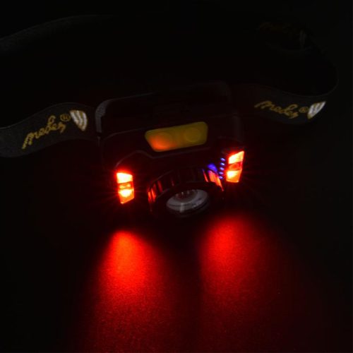 LED Fejlámpa 5W Fehér / Piros fény 260lm 1800mAh, Micro-USB IPX3 - LH04R