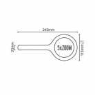 Nagyító LED világítással 5x zoom 6000K IPX4 kézi - LM102