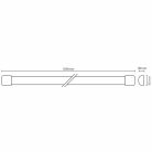 LED Lineáris lámpatest 20W 2200lm Természetes fehér 4000K Van 600mm - LNL122/3