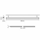 LED Lineáris lámpatest 12W 1250lm Természetes fehér 4000K 880mm - LNL823