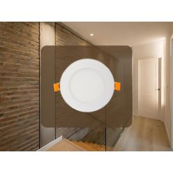   Beépíthető kör alakú LED panel 6W, 410 lm, 2800K meleg fehér, IP20, Ø120x19 mm - LPL111