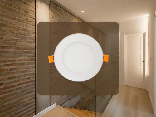 Beépíthető kör alakú LED panel 6W, 410 lm, 2800K meleg fehér, IP20, Ø120x19 mm - LPL111