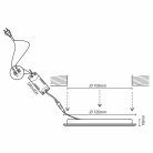 Beépíthető kör alakú LED panel 6W, 410 lm, 2800K meleg fehér, IP20, Ø120x19 mm - LPL111