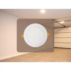   Beépíthető kör alakú LED panel 12W, 950 lm, 2800K meleg fehér, IP20, Ø168x19 mm - LPL113