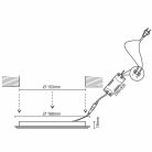 Beépíthető kör alakú LED panel 12W, 950 lm, 2800K meleg fehér, IP20, Ø168x19 mm - LPL113
