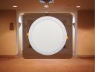 Beépíthető kör alakú LED panel 24W, 1820 lm, 2800K meleg fehér, IP20, Ø300x19 mm - LPL115