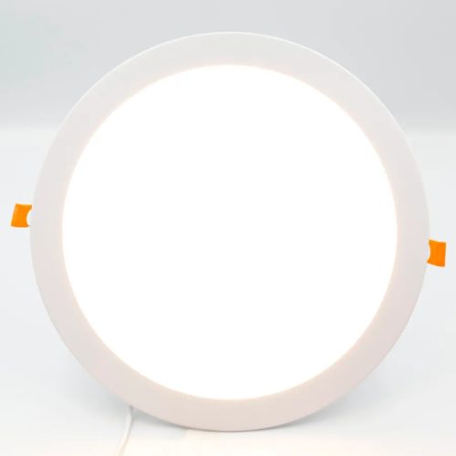 Beépíthető kör alakú LED panel 24W, 1820 lm, 2800K meleg fehér, IP20, Ø300x19 mm - LPL115
