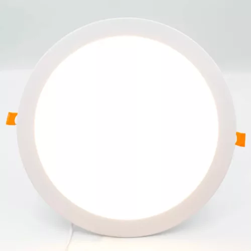Beépíthető kör alakú LED panel 24W, 1820 lm, 2800K meleg fehér, IP20, Ø300x19 mm - LPL115