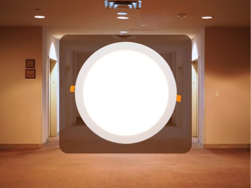 Beépíthető kör alakú LED panel 24W, 1820 lm, 2800K meleg fehér, IP20, Ø300x19 mm - LPL115