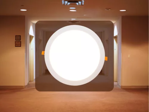 Beépíthető kör alakú LED panel 24W, 1820 lm, 2800K meleg fehér, IP20, Ø300x19 mm - LPL115