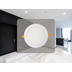   Beépíthető kör alakú LED panel 12W, 960 lm, 4000K természetes fehér, IP20, Ø168x19 mm - LPL123